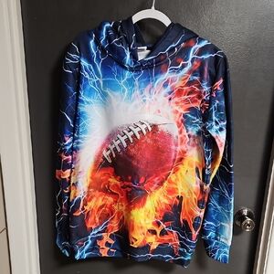 Vibrant Football Graphic Hoodie